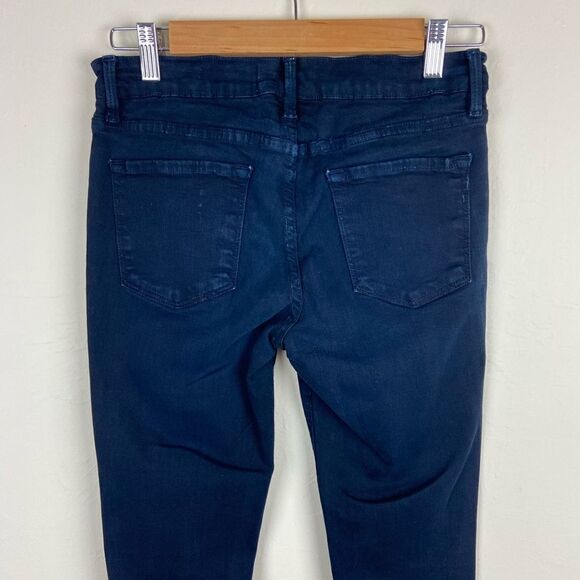 Frame Le Skinny de Jeanne Stretch Denim Jeans - Deep Navy - Picture 7 of 8